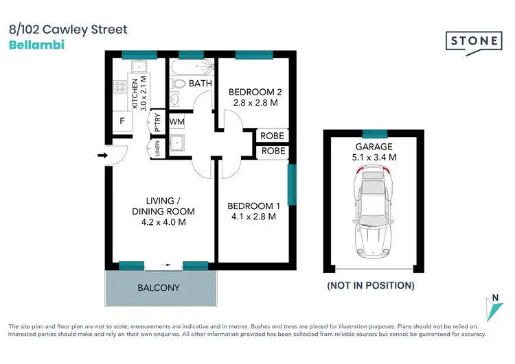 Floorplan of Homely unit listing, 8/102 Cawley Street, Bellambi NSW 2518