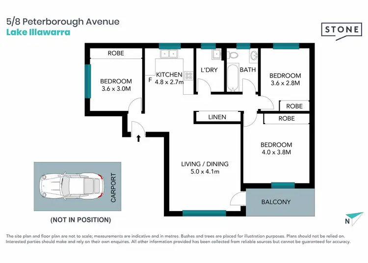 Floorplan of Homely unit listing, 5/8 Peterborough Avenue, Lake Illawarra NSW 2528