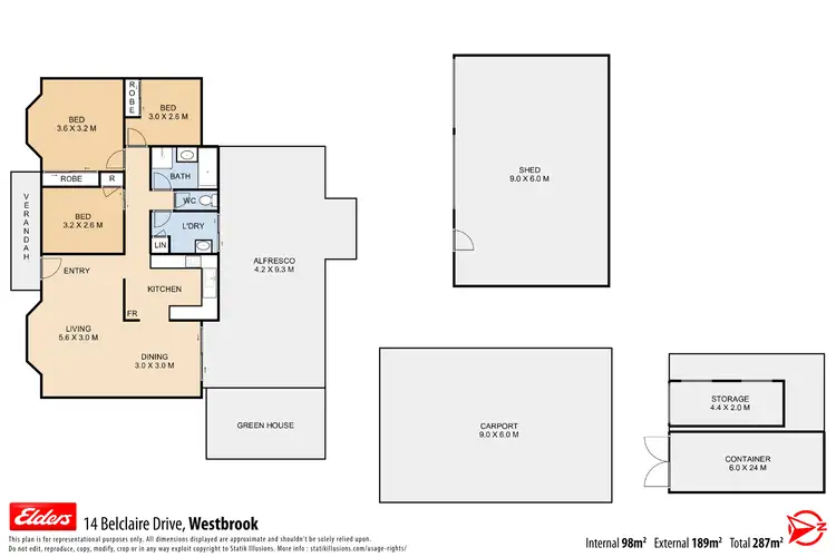 Floorplan of Homely house listing, 14 Belclaire Drive, Westbrook QLD 4350