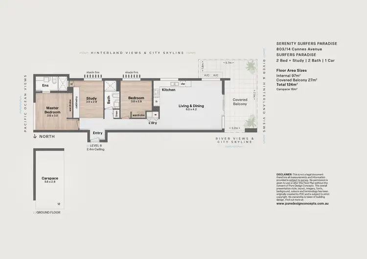 Floorplan of Homely unit listing, 803/14 Cannes Avenue, Surfers Paradise QLD 4217