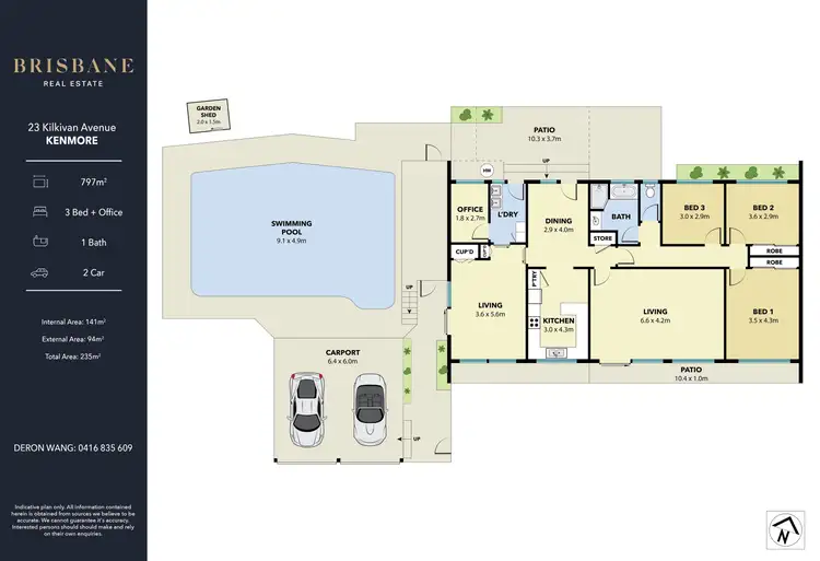 Floorplan of Homely house listing, 23 Kilkivan Avenue, Kenmore QLD 4069