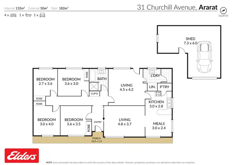 Floorplan of Homely house listing, 31 Churchill Avenue, Ararat VIC 3377