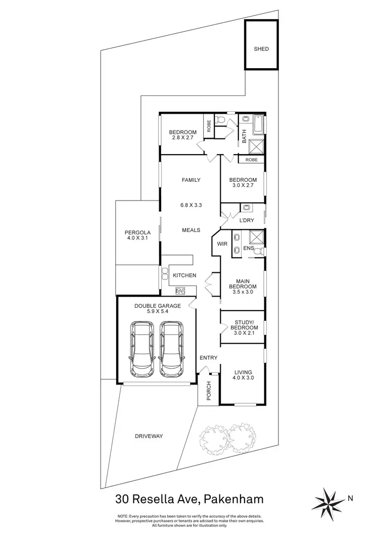 Floorplan of Homely house listing, 30 Rosella Avenue, Pakenham VIC 3810