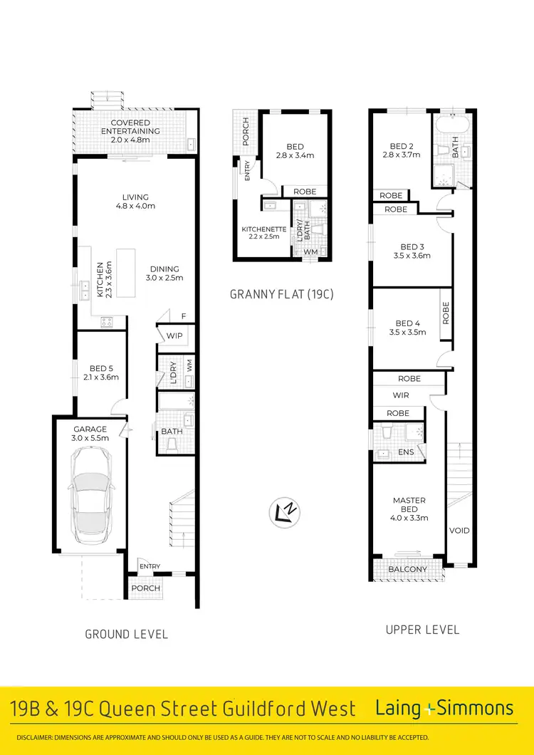 Floorplan of Homely semi-detached listing, 19b & 19c Queen Street, Guildford NSW 2161