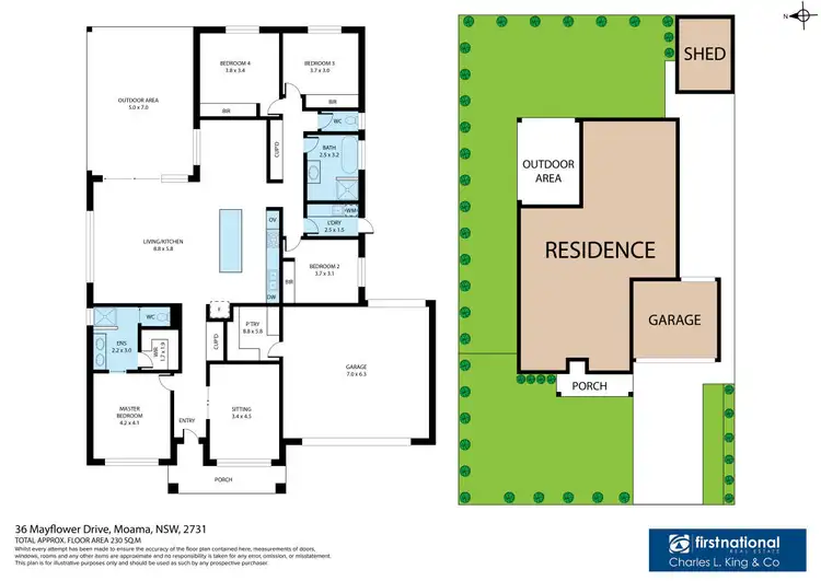 Floorplan of Homely house listing, 36 Mayflower Drive, Moama NSW 2731