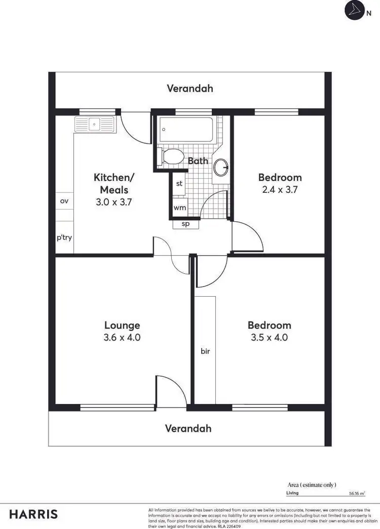 Floorplan of Homely unit listing, 18/5a Riverside Drive, Bedford Park SA 5042