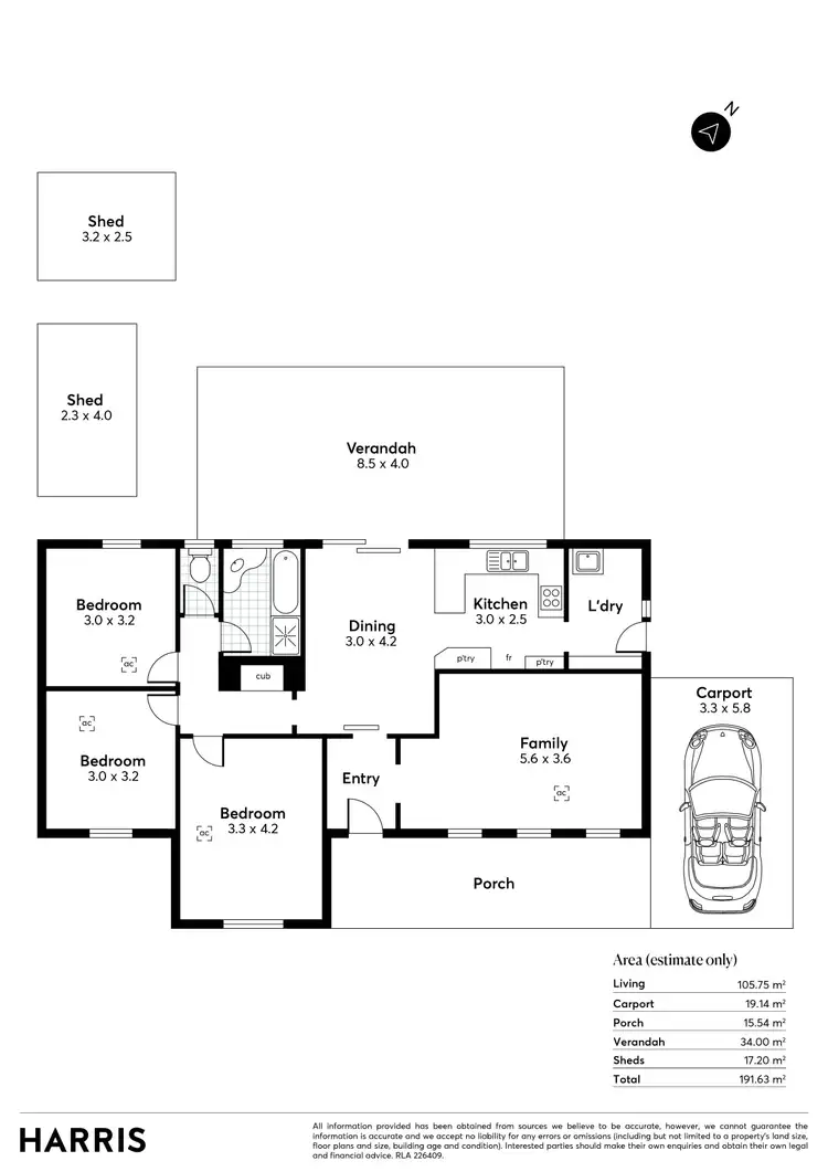 Floorplan of Homely house listing, 34 Lema Avenue, Fairview Park SA 5126