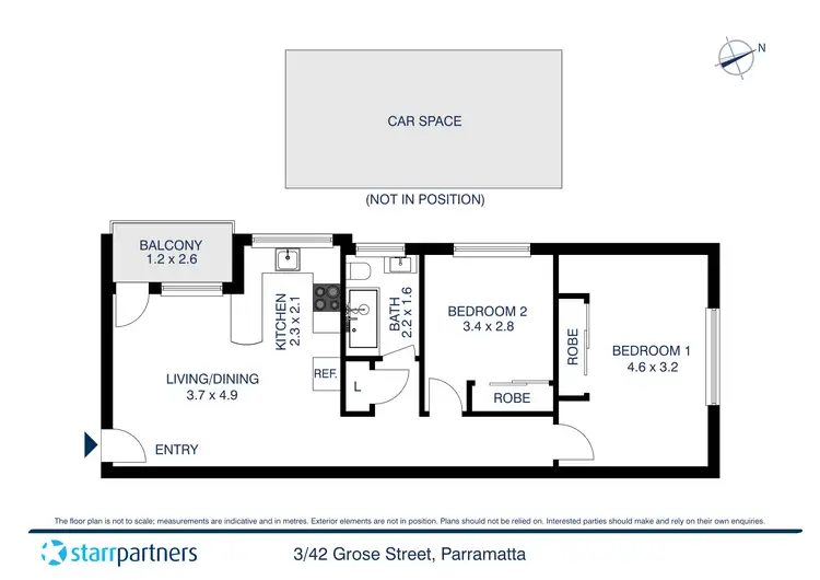 Floorplan of Homely apartment listing, 3/42 Grose Street, Parramatta NSW 2150
