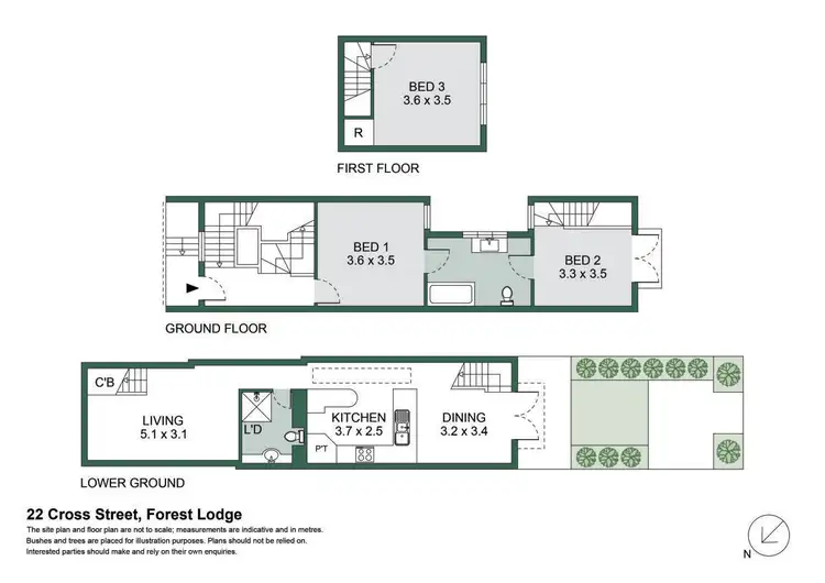 Floorplan of Homely terrace listing, 22 Cross Street, Forest Lodge NSW 2037