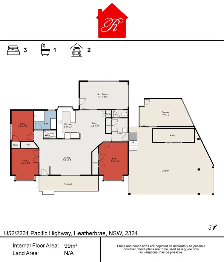 Floorplan of Homely villa listing, 52/2231 Pacific Highway, Heatherbrae NSW 2324