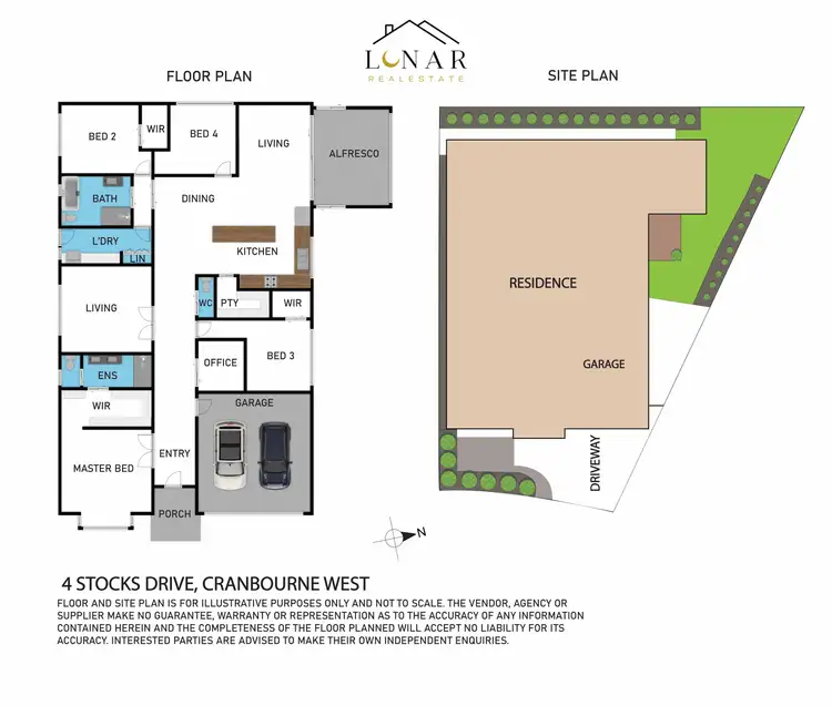 Floorplan of Homely house listing, 4 Stocks Drive, Cranbourne West VIC 3977