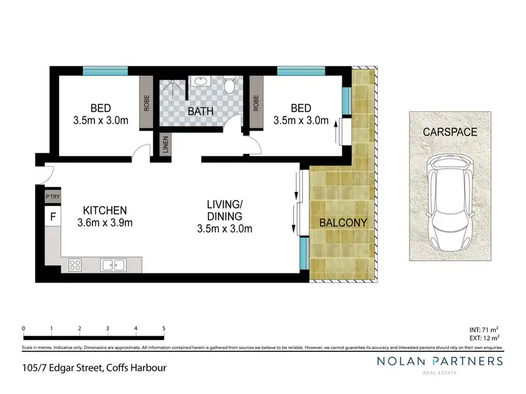 Floorplan of Homely apartment listing, 105/7 Edgar Street, Coffs Harbour NSW 2450