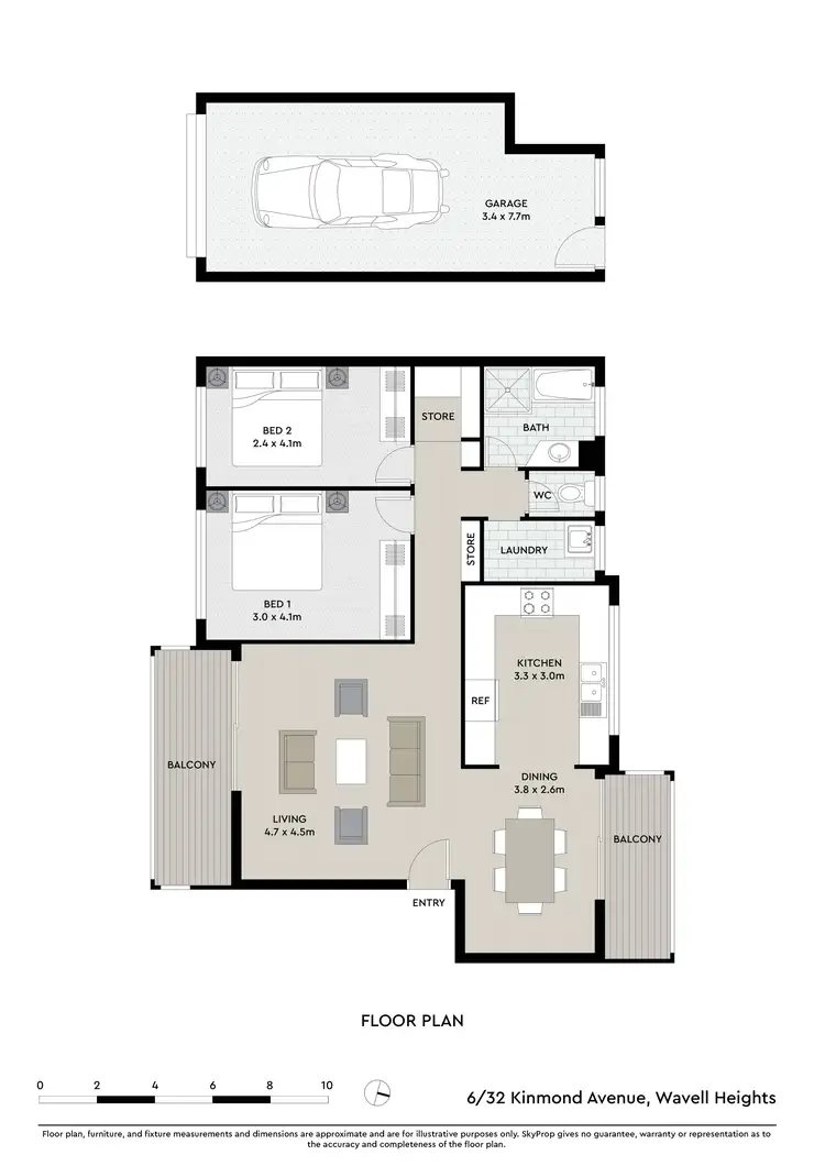Floorplan of Homely apartment listing, 6/32 Kinmond Avenue, Wavell Heights QLD 4012