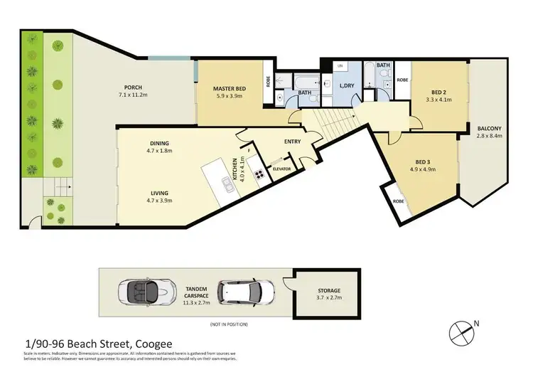 Floorplan of Homely unit listing, 1/90-96 Beach Street, Coogee NSW 2034