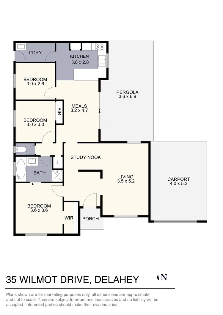 Floorplan of Homely house listing, 35 Wilmot Drive, Delahey VIC 3037