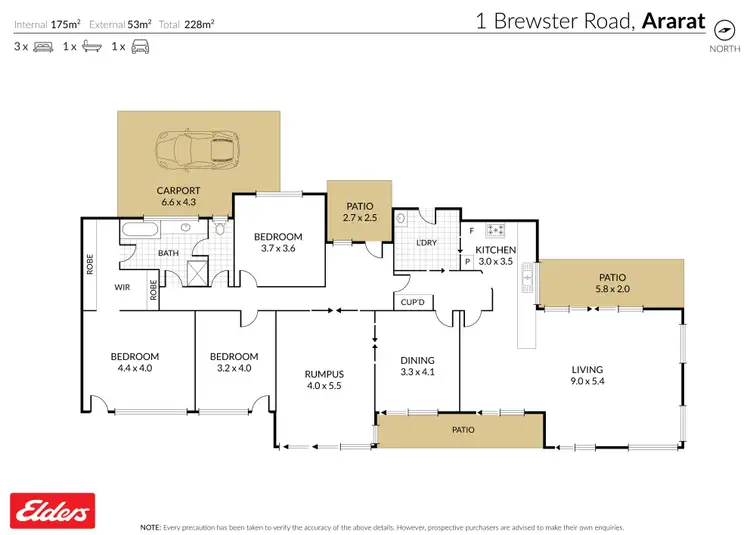 Floorplan of Homely house listing, 1 Brewster Road, Ararat VIC 3377