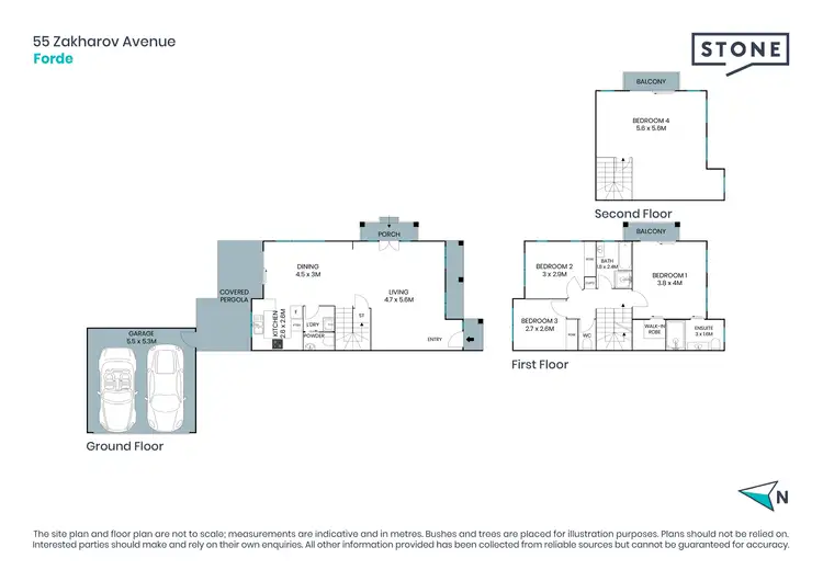Floorplan of Homely house listing, 55 Zakharov Avenue, Forde ACT 2914
