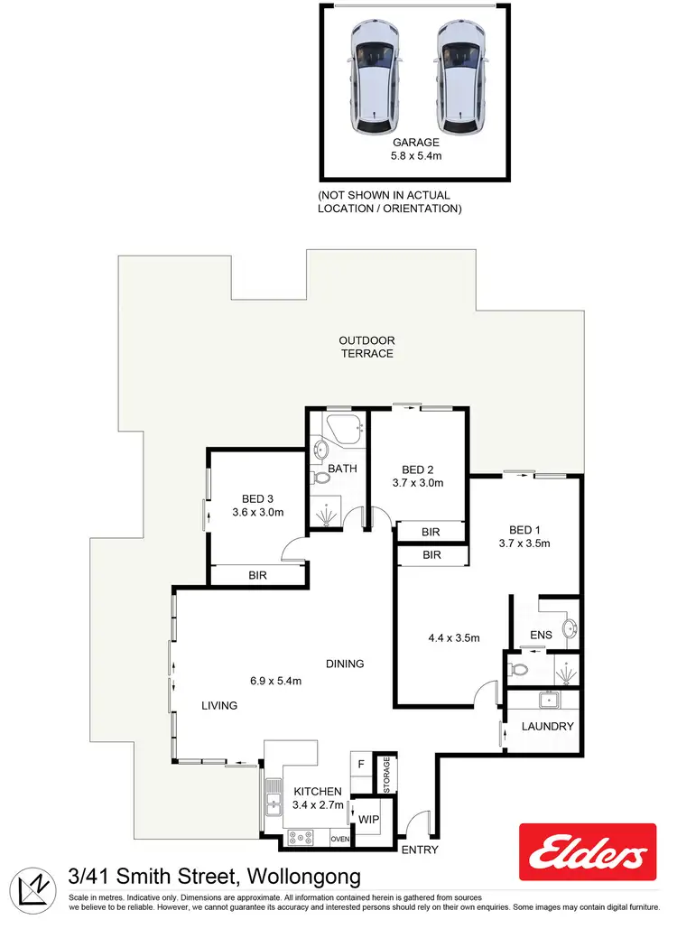 Floorplan of Homely apartment listing, 3/41 Smith Street, Wollongong NSW 2500