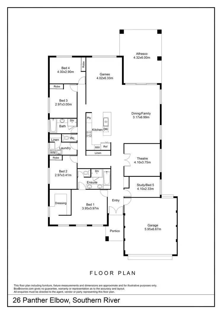 Floorplan of Homely house listing, 26 Panther Elbow, Southern River WA 6110