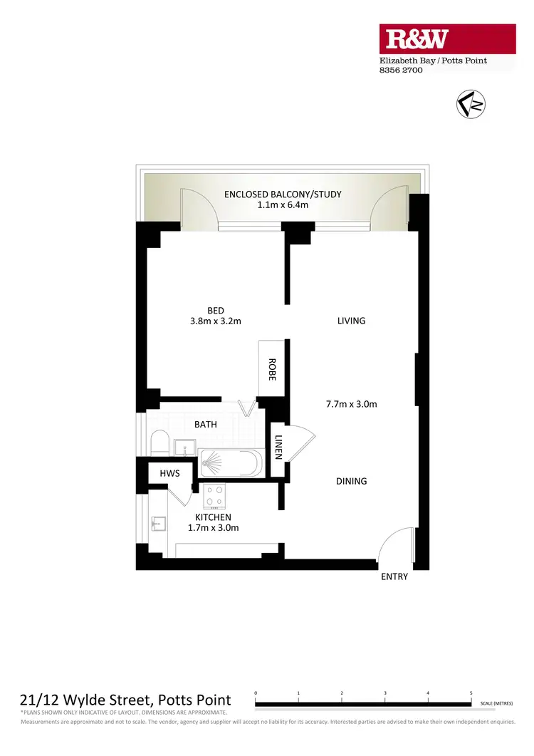 Floorplan of Homely apartment listing, 21/12 Wylde Street, Potts Point NSW 2011