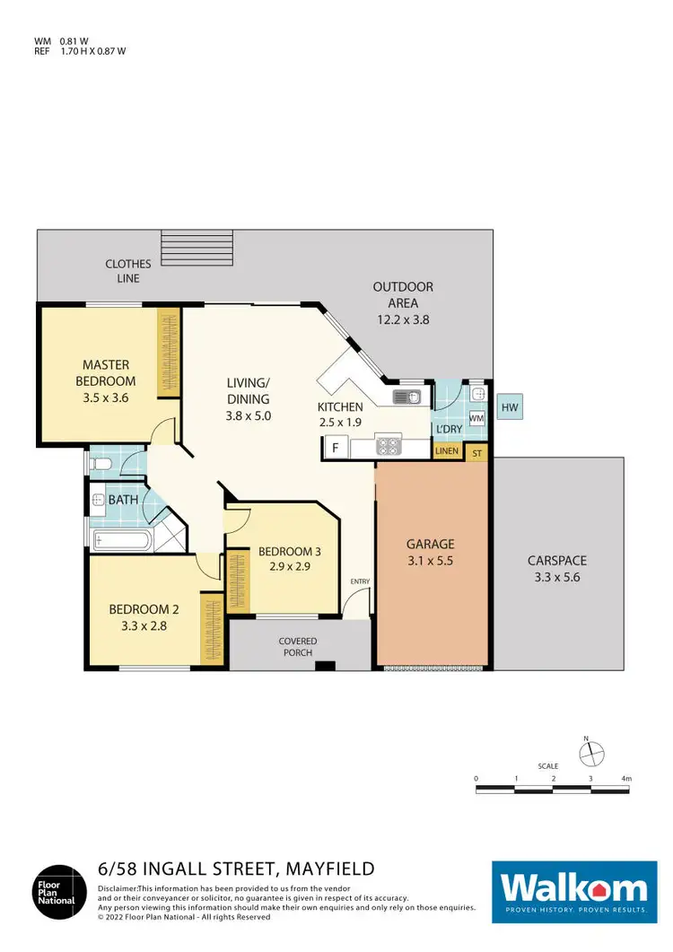 Floorplan of Homely villa listing, 6/58-60 Ingall Street, Mayfield NSW 2304