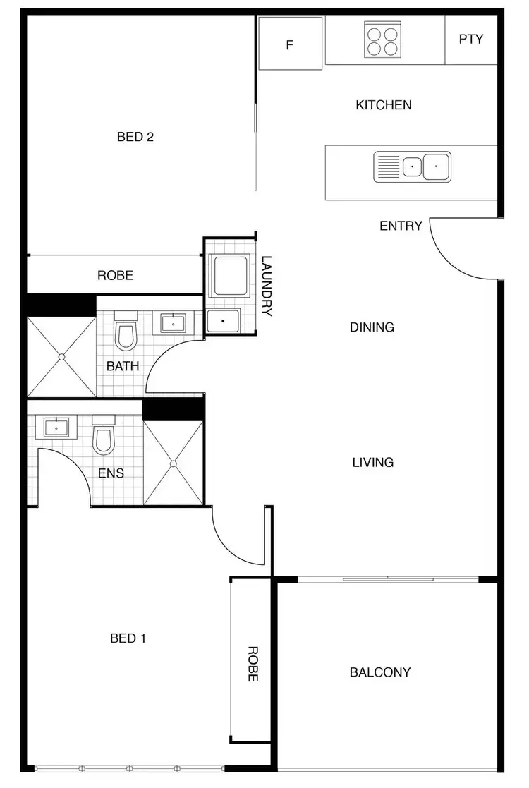 Floorplan of Homely unit listing, 811/15 Bowes Street, Phillip ACT 2606