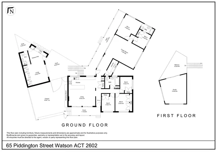 Floorplan of Homely house listing, 65 Piddington Street, Watson ACT 2602