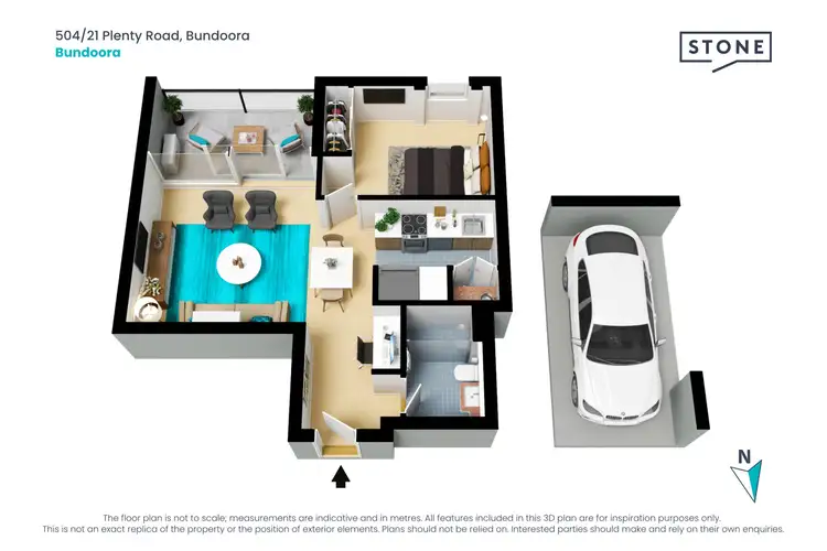 Floorplan of Homely apartment listing, 504/21 Plenty Road, Bundoora VIC 3083