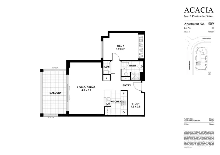 Floorplan of Homely apartment listing, 509/2 Peninsula Drive, Breakfast Point NSW 2137