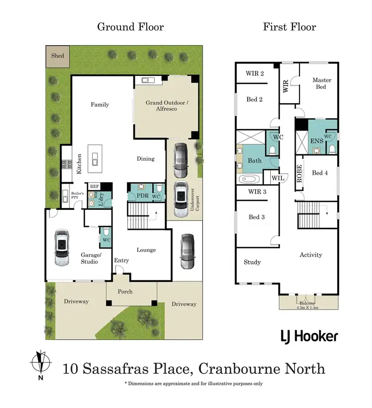 Floorplan of Homely house listing, 10 Sassafras Place, Cranbourne North VIC 3977