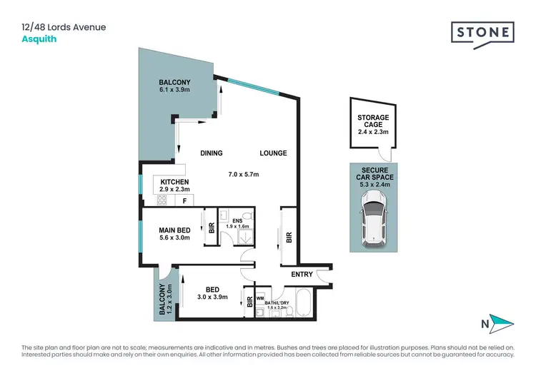 Floorplan of Homely apartment listing, 12/48 Lords Avenue, Asquith NSW 2077