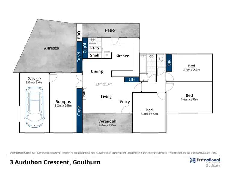 Floorplan of Homely house listing, 3 Audubon Crescent, Goulburn NSW 2580