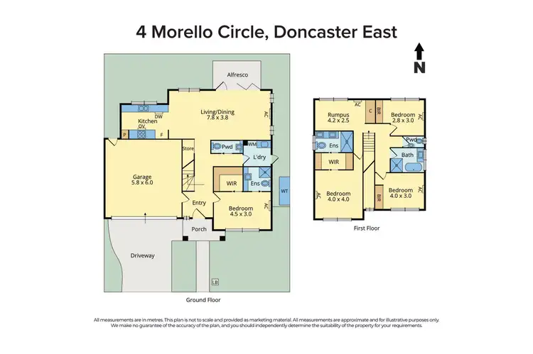Floorplan of Homely house listing, 4 Morello Circle, Doncaster East VIC 3109