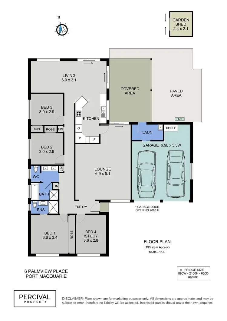 Floorplan of Homely house listing, 6 Palmview Place, Port Macquarie NSW 2444