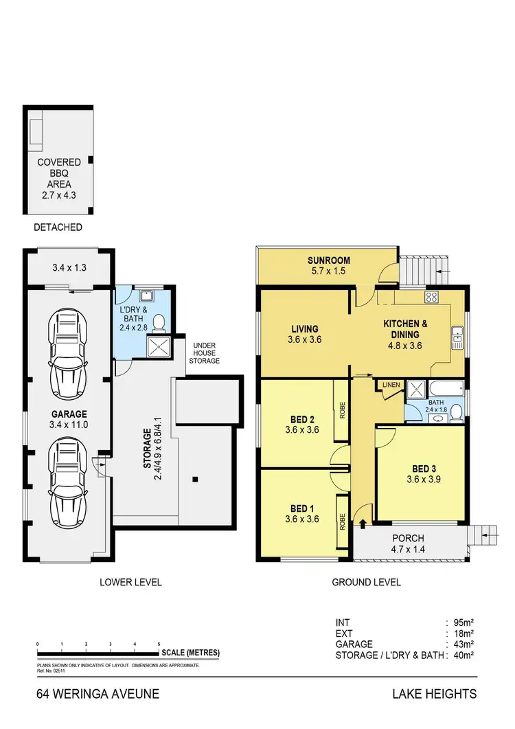 Floorplan of Homely house listing, 64 Weringa Avenue, Lake Heights NSW 2502