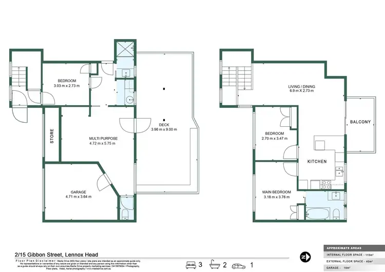 Floorplan of Homely house listing, 2/15 Gibbon Street, Lennox Head NSW 2478