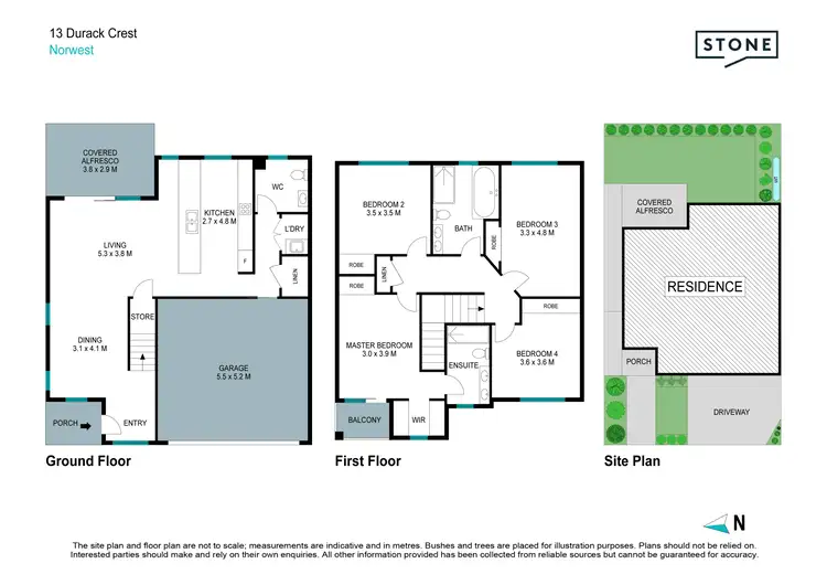 Floorplan of Homely house listing, 13 Durack Crest, Norwest NSW 2153