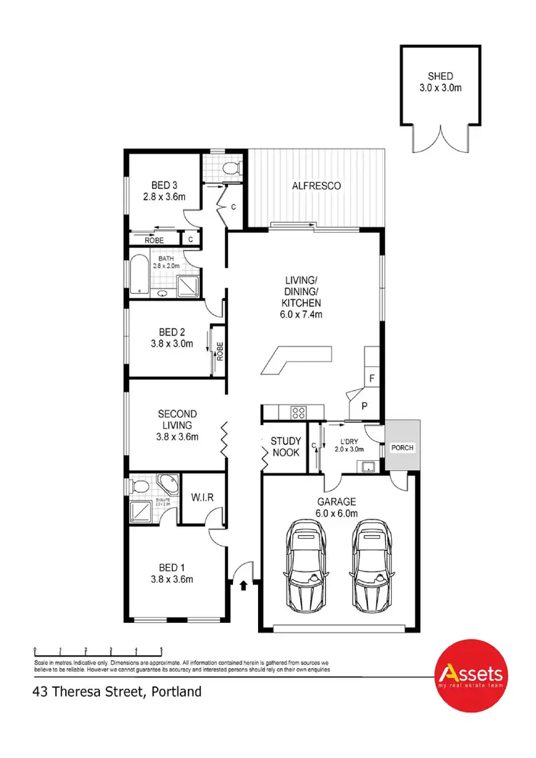 Floorplan of Homely house listing, 43 Theresa Street, Portland VIC 3305