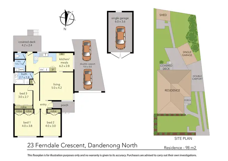 Floorplan of Homely house listing, 23 Ferndale Crescent, Dandenong North VIC 3175