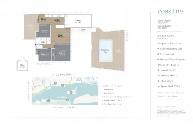 Floorplan of Homely semi-detached listing, 2/5 Elm Court, Labrador QLD 4215