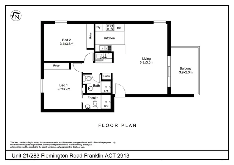Floorplan of Homely apartment listing, 21/283 Flemington Road, Franklin ACT 2913