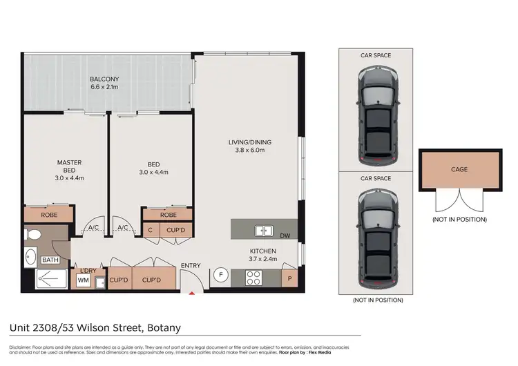 Floorplan of Homely apartment listing, 2308/53 Wilson Street, Botany NSW 2019