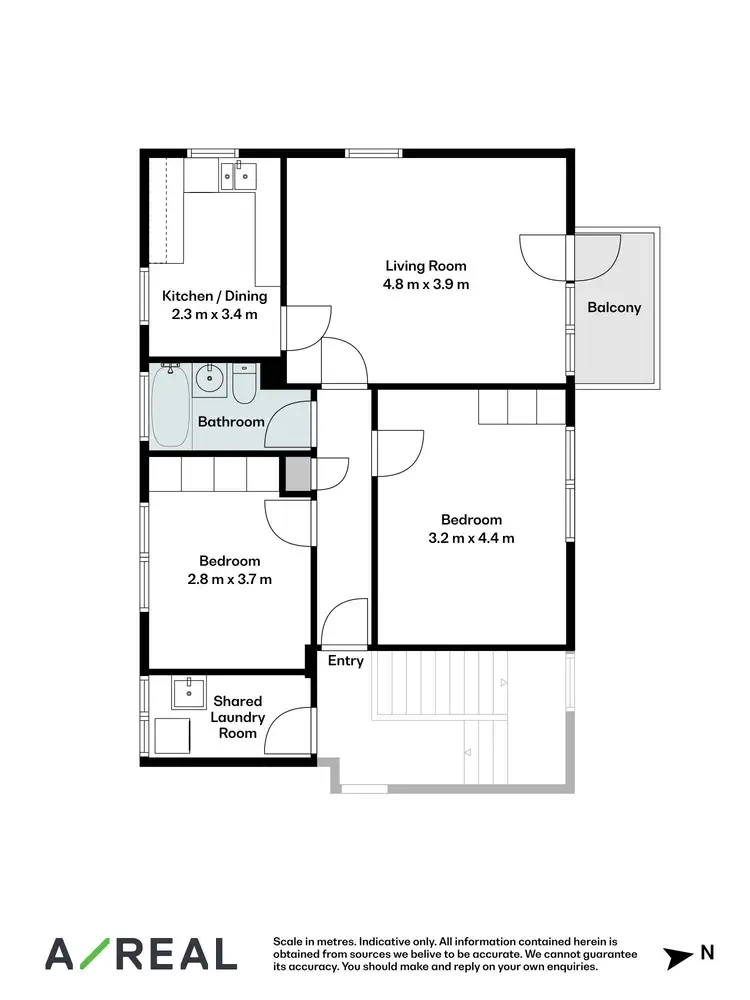 Floorplan of Homely apartment listing, 5/2A Loyola Avenue, Brunswick VIC 3056