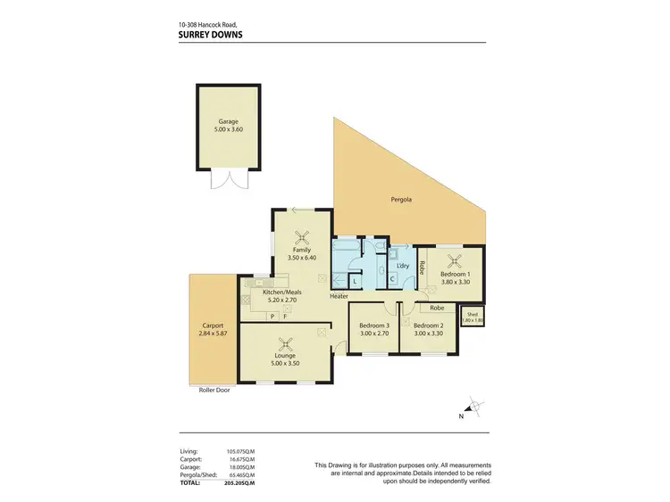 Floorplan of Homely unit listing, 10/308 Hancock Road, Surrey Downs SA 5126
