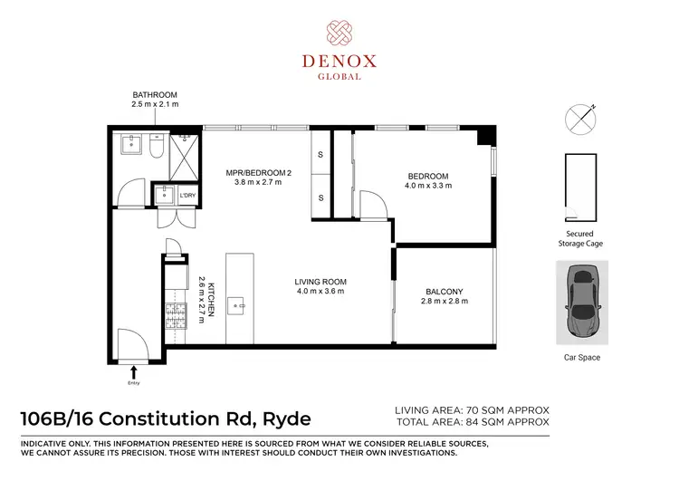 Floorplan of Homely apartment listing, 106B/16 Constitution Road, Ryde NSW 2112