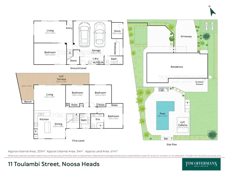 Floorplan of Homely house listing, 11 Toulambi Street, Noosa Heads QLD 4567