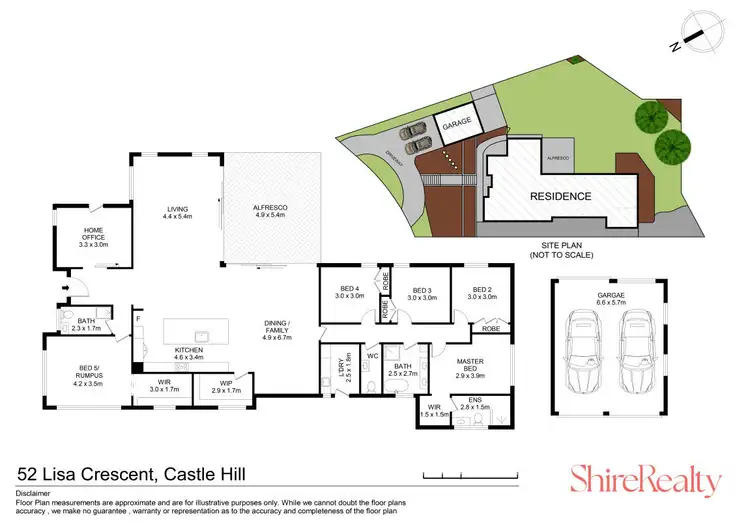Floorplan of Homely house listing, 52 Lisa Crescent, Castle Hill NSW 2154