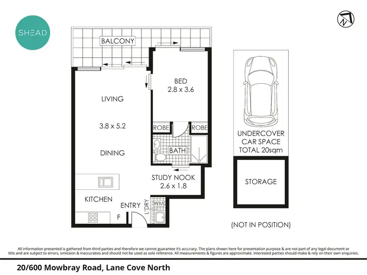 Floorplan of Homely apartment listing, 20/600 Mowbray Road, Lane Cove NSW 2066