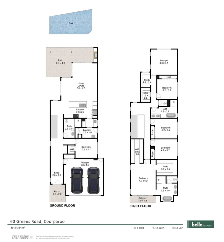 Floorplan of Homely house listing, 60 Greens Road, Coorparoo QLD 4151