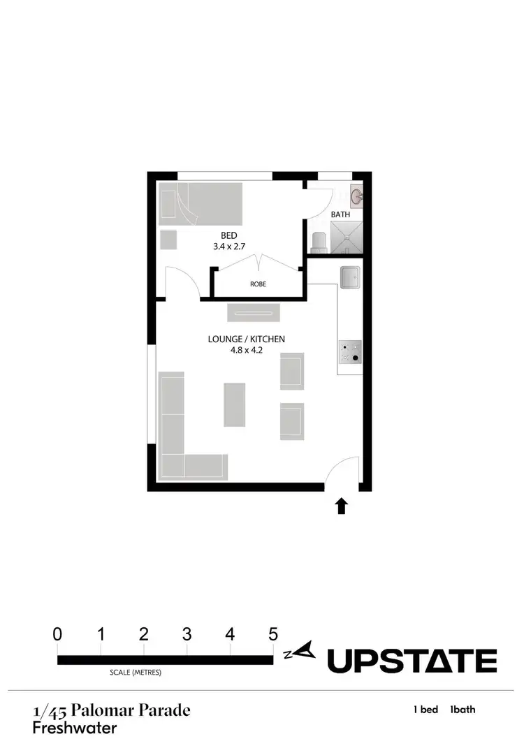 Floorplan of Homely unit listing, 1/45 Palomar Parade, Freshwater NSW 2096